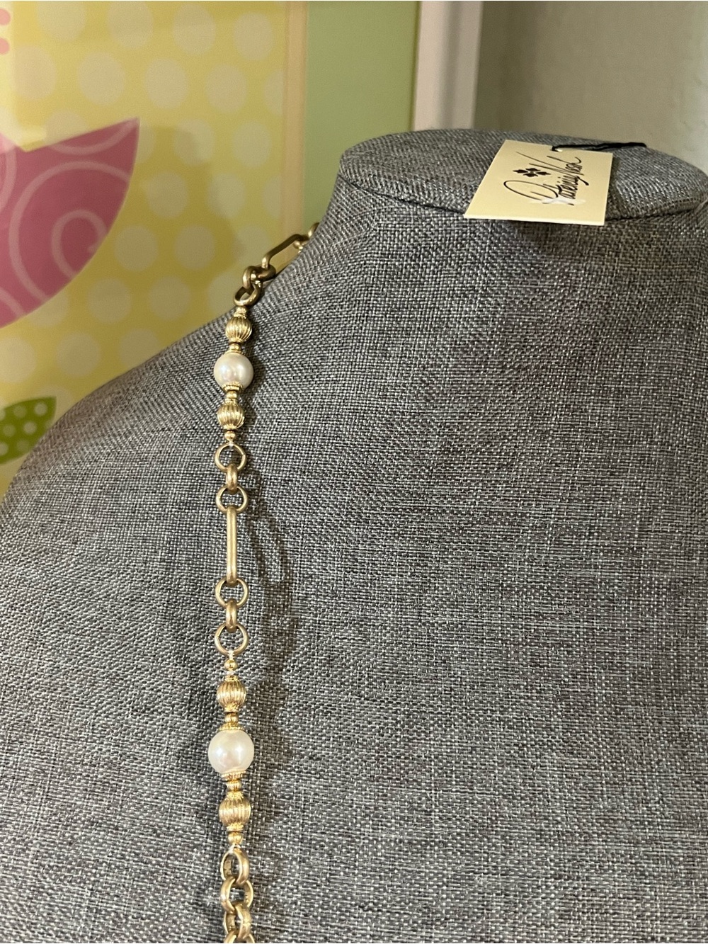 NWT Patricia Nash Gold Chain Necklace with Pearls #PNNK - Picture 3 of 9